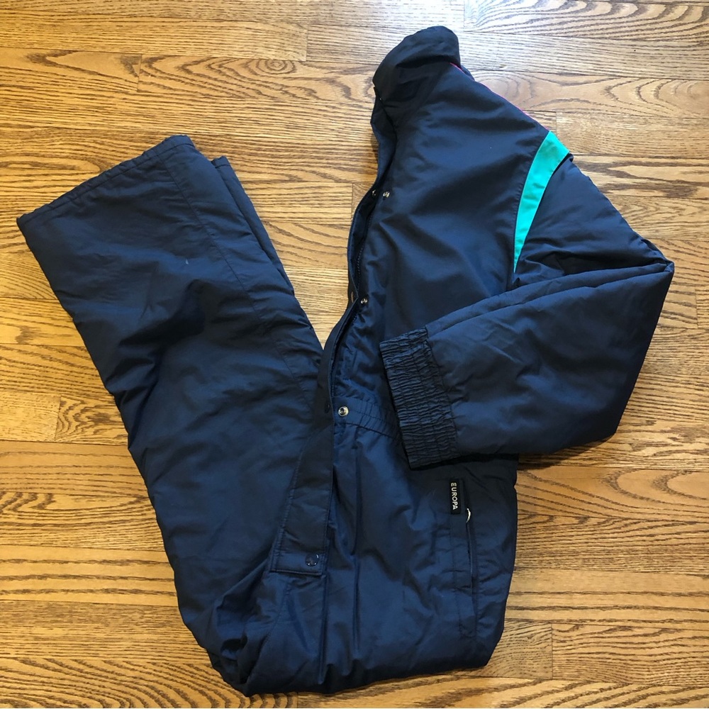 Europa Ski Suit Jumper One Piece Snowsuit Vintage Retro 80s